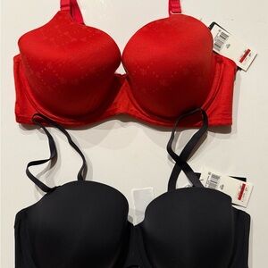 Ralph Lauren Luxe Smoothing Strapless and Comfort Repeat- Logo T-Shirt Bras 40D